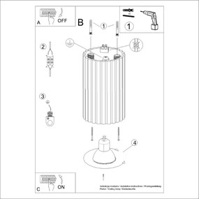 Krémszínű mennyezeti lámpa Gleam – Nice Lamps