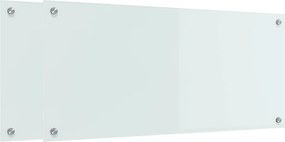 vidaXL Konyhai splashback 2 pcs Fehér 90 x 40 cm edzett üveg