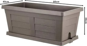 Bama Legno kerti nagy méretű virágláda cappuccino, 80 x 40 x 35 cm, 80 cm