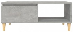 betonszürke szerelt fa dohányzóasztal 90x50x36,5 cm