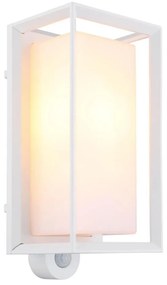 Globo 31982WS - Érzékelős kültéri fali lámpa LOGANA 1xE27/60W/230V IP44 fehér