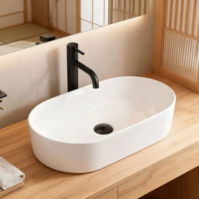 Rea Layla, asztali mosogató 530x300x115 mm, fehér fényes, REA-U9108