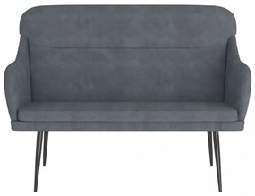 sötétszürke bársonypad 110 x 76 x 80 cm