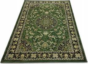 Klasszikus Szőnyeg Zöld 150x230 Dolgozószoba Nappaliba Szőtt Vastag Hagyományos