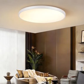 Immax NEO 07316L-LED fényerőszabályozható mennyezeti lámpa SEMPLICI 128W/230V Ø100 cm, Wi‑Fi, Tuya-kompatibilis, fehér + távirányító