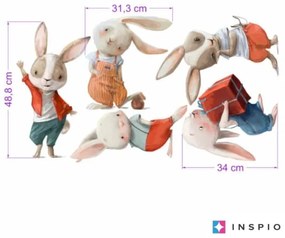 INSPIO Imádnivaló kicsi nyuszik - Akvarell matrica falra
