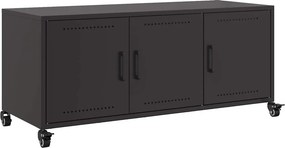 vidaXL fekete acél TV-szekrény 100,5 x 39 x 43,5 cm