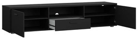 Fekete TV-állvány 177x38 cm Media – Tvilum