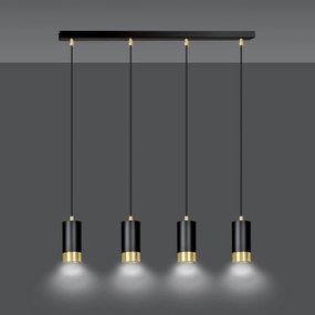 Emibig modern függeszték fumiko fekete arany emi817/4
