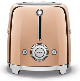50-es évekbeli, Retro stílusú kenyérpirító, P2 rózsaszín arany 950W - SMEG