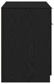 vidaXL Fekete Tölgy Íróasztal - 100x50x75 cm - Mérnöki Fából Készült