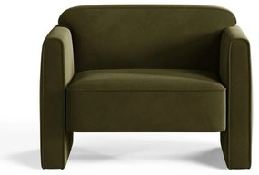 Zöld bársony fotel Abby – Micadoni