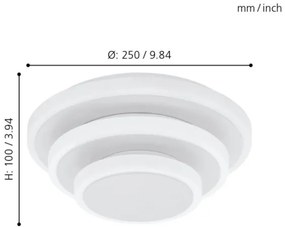 Eglo 98676 - LED Mennyezeti lámpa ELGVERO LED/11,4W/230V + LED/8,6W + LED/5,4W