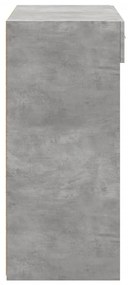 betonszürke szerelt fa tálalószekrény 80 x 42,5 x 93 cm