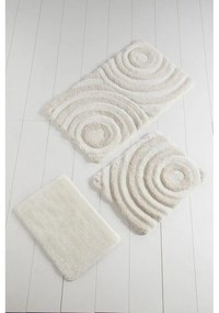 Bézs fürdőszobai kilépő szett 3 db-os 60x100 cm Wave – Foutastic