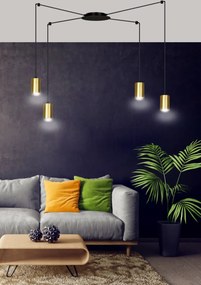Emibig modern függeszték traker fekete arany emi526/4