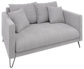 Világosszürke zsenília kanapé 140 cm Freya – Ropez