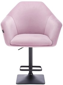 HR547KW Halványlila modern velúr szék fekete lábbal