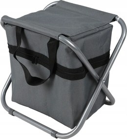 Összecsukható bárszék hűtődobozzal szürke 33x27x35cm