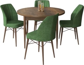 Rox étkezőgarnitúra, barokk-khaki, 90 cm