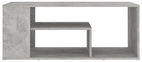 Betonszürke szerelt fa dohányzóasztal 100 x 50 x 40 cm