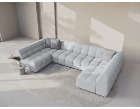 Világosszürke sarokkanapé (U alakú) Kendal – Micadoni
