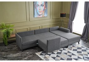 Antracitszürke sarokkanapé (U alakú) Belen – Balcab Home