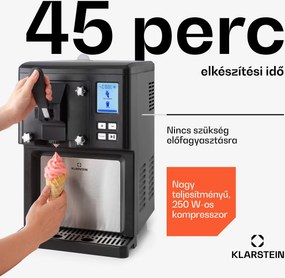 Klarstein Sweet Sundae fagylaltkészítő kompresszoros 1,5l rozsdamentes acél fekete