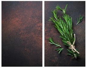 Edzett üveg tűzhely fedőlap szett 2 db-os 52x30 cm Rosemary – Allstar