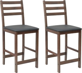vidaXL Étkező Székek 2 pcs Világos Barna 40 x 47,5 x 99,5 cm