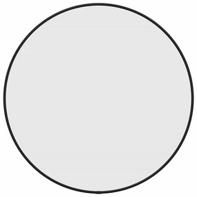 fekete falitükör Ø 50 cm Kerek