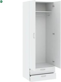 BASIC Gardróbszekrény Fehér Színben 74 cm