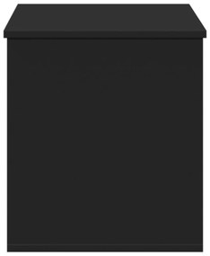fekete szerelt fa tárolóláda 100x42x46 cm