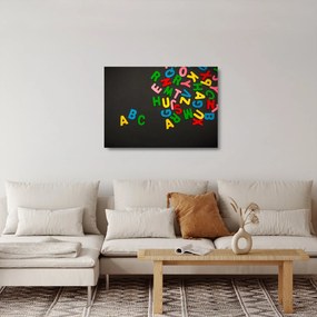 Kép - színes betűk (üvegen) (70x50 cm)