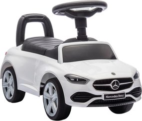AIYAPLAY Mercedes-Benz C-osztályú kisautó kürttel, motorhangokkal, tárolóhellyel, 18-36 hónapos gyermekeknek, fehér