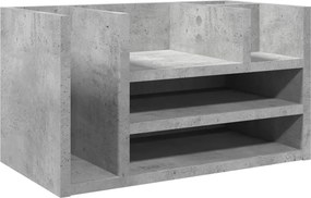 vidaXL betonszürke szerelt fa asztali szervező 44,5 x 24 x 25 cm