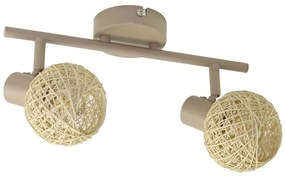 Spotlámpa DEX 2xE14/10W/230V bézs/krém