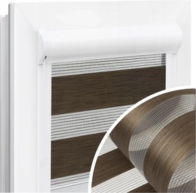 Roló Éjjel-Nappal Kazettás Vezetősínekkel 84x150 cm Barna Méretre