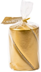 Bolero henger gyertya, 9 x 7cm - Metál arany