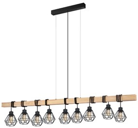 Eglo 44077 - TOWNSHEND kábeles csillár 9xE27/60W/230V