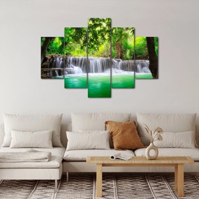 Kép egy vízesésről Kanchanaburiban, Thaiföldön (150x105 cm)