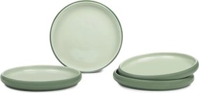Zöld kőedény tányér készlet 4 db-os ø 22 cm Aura Rondo – Bonami Selection