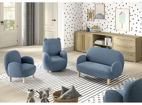 Kék buklé gyerek fotel Rocky – Vipack