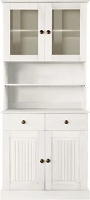 Fehér borovi fenyő tálalószekrény 181x34 cm Mille – Støraa