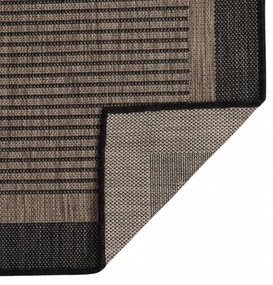 sötétbarna lapos szövésű kültéri szőnyeg 100 x 200 cm