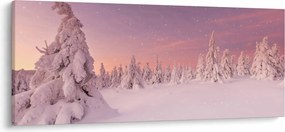 Kép - Fák a hótakaró alatt (120x50 cm)