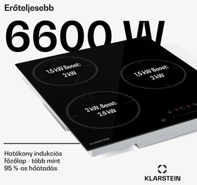Klarstein Delicatessa Indukciós főzőlap, 45 cm, 6600 W, 3 főzőlap
