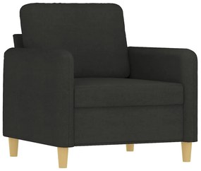 vidaXL fekete szövet kanapéfotel lábtartóval 60 cm
