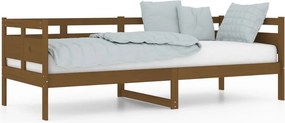 vidaXL mézbarna tömör fenyőfa kanapéágy 80x200 cm