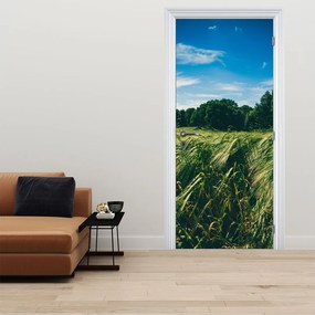 Fotótapéta ajtóra - Rét és erdő (95x205cm)